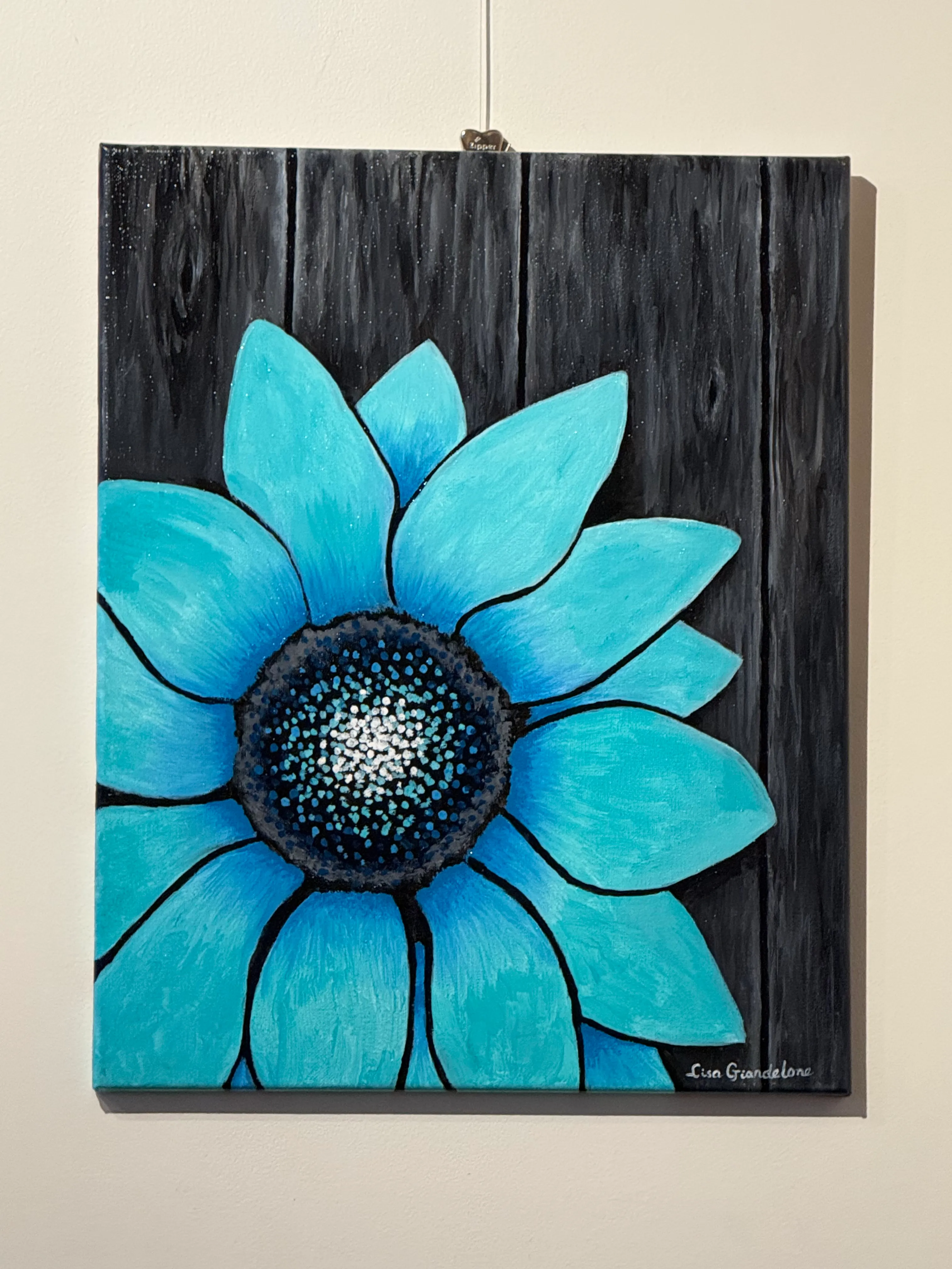 Blue Sunflower — Oil Painting by Lisa Giandelone