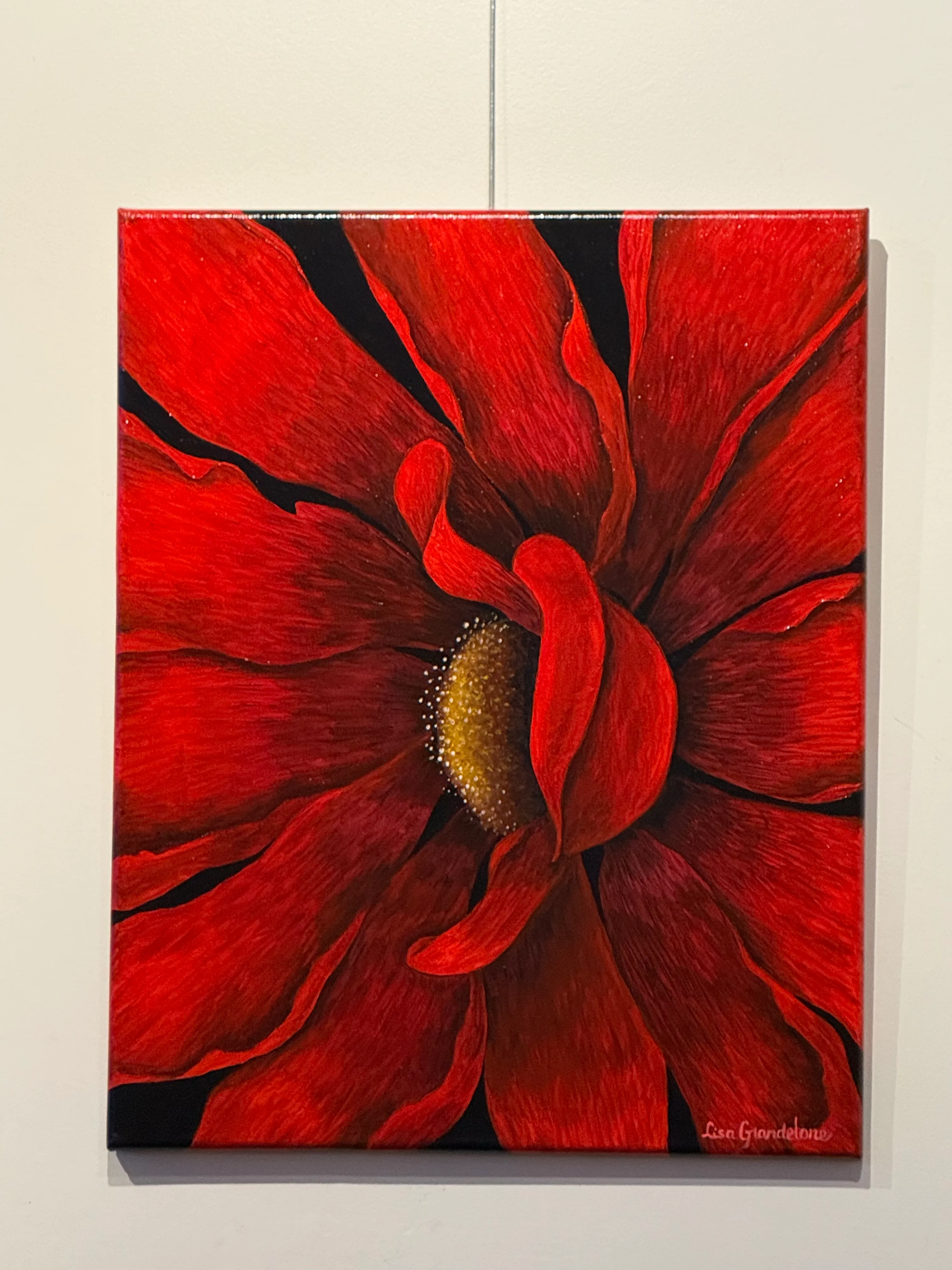 Burgundy Flower — Oil Painting by Lisa Giandelone