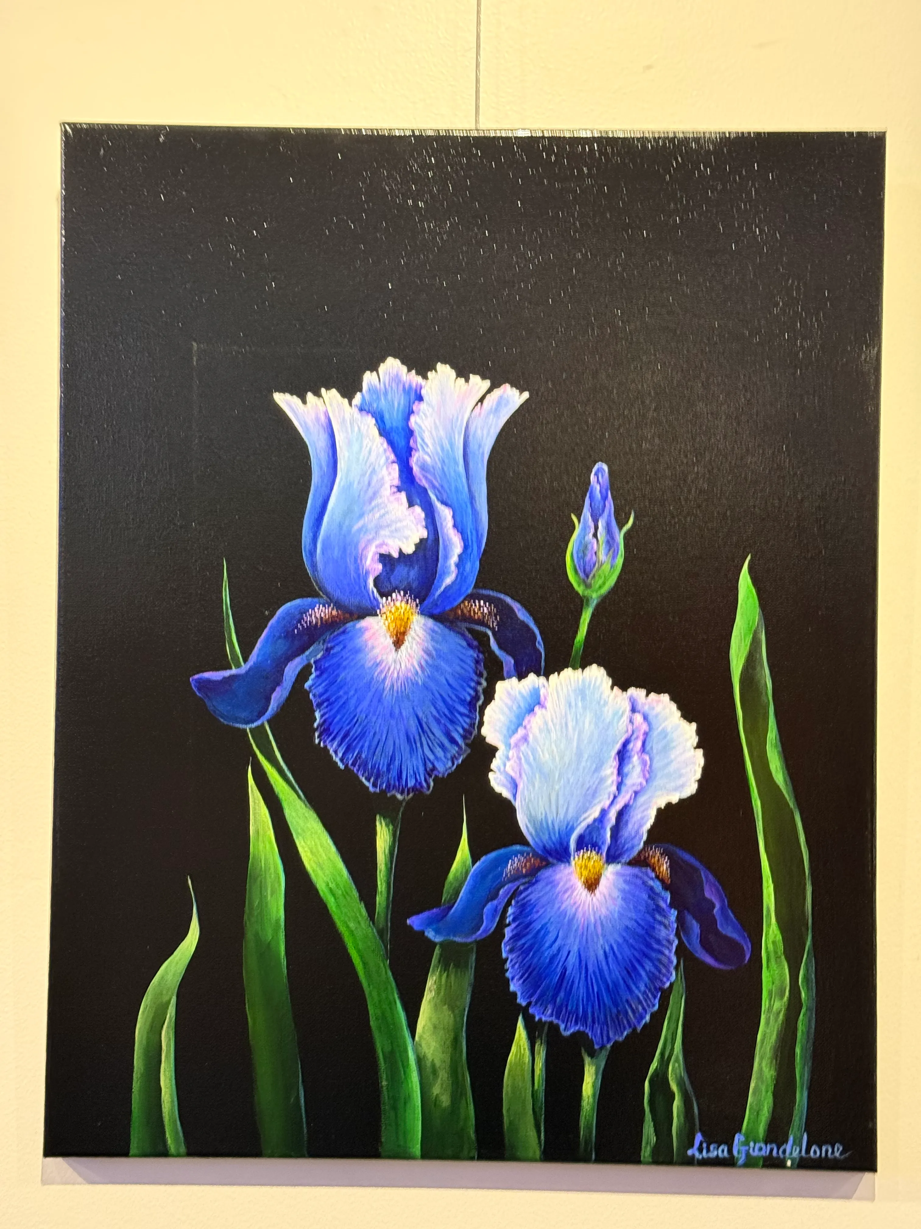 Purple Irises — Oil Painting by Lisa Giandelone