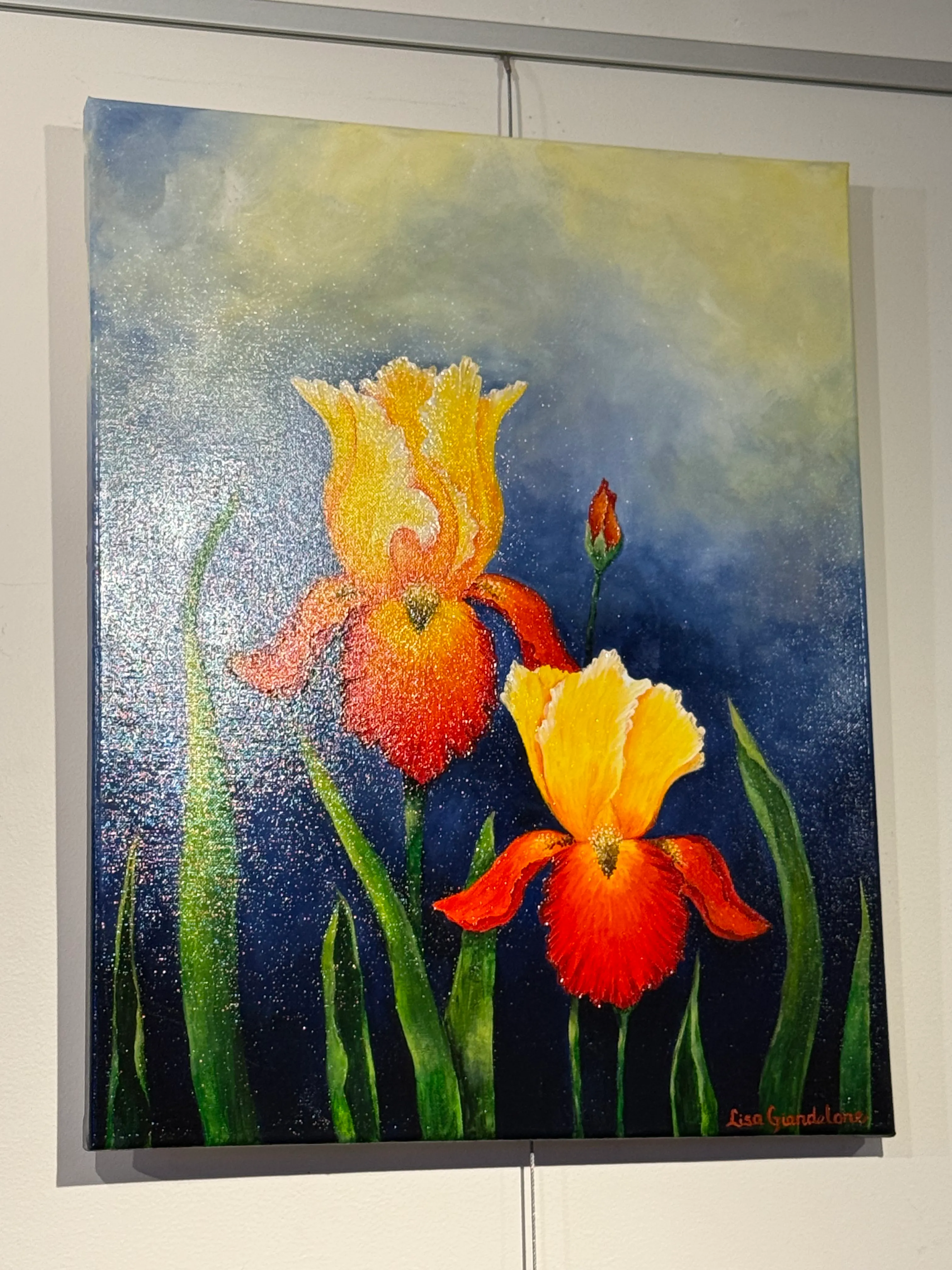 Yellow & Red Irises — Oil Painting by Lisa Giandelone